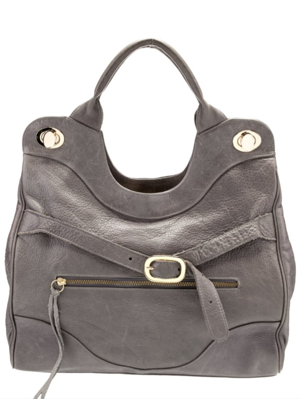 Foley + Corinna Gray Leather Jetset bag
